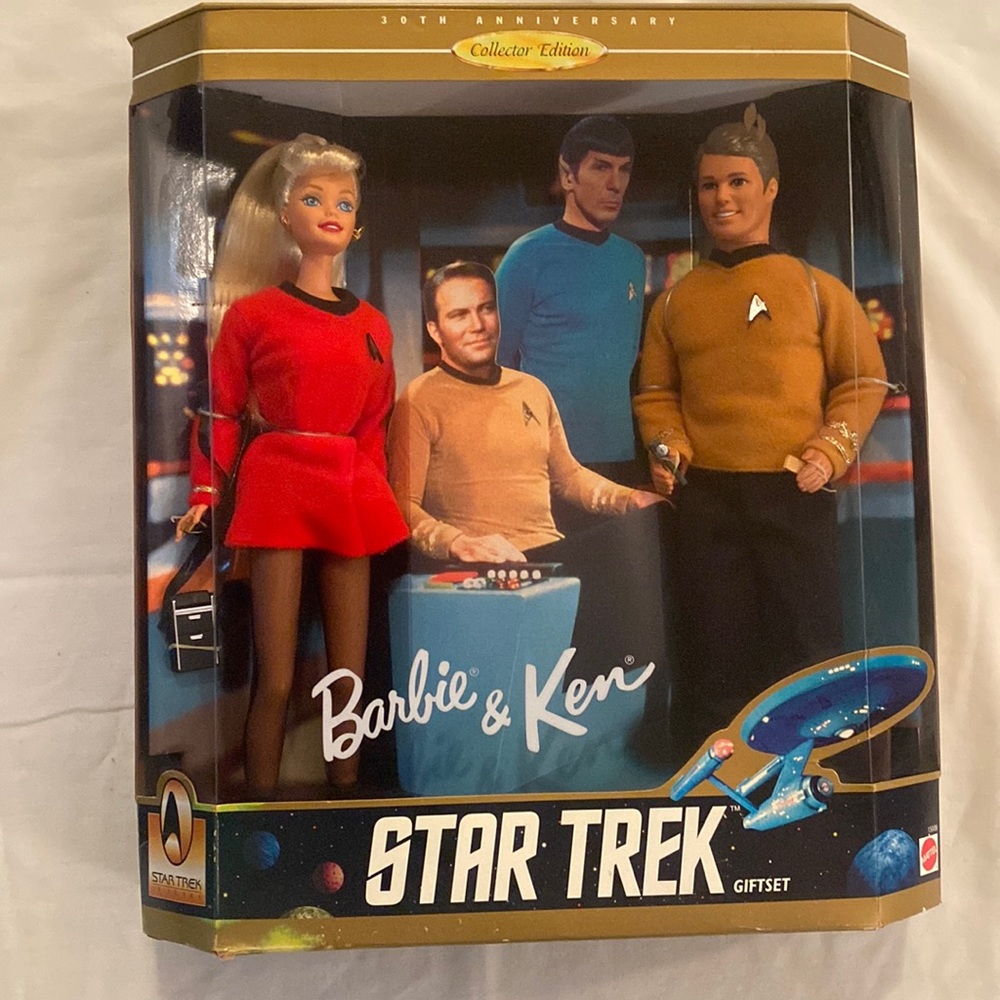 (RARE) 1996 Mattel BARBIE and Ken Star Trek Gift Set Collectors Edition